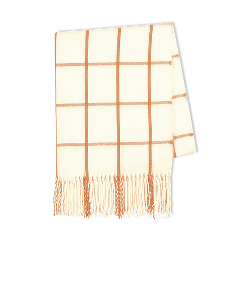 Charleston Fringed Scarf in Tan