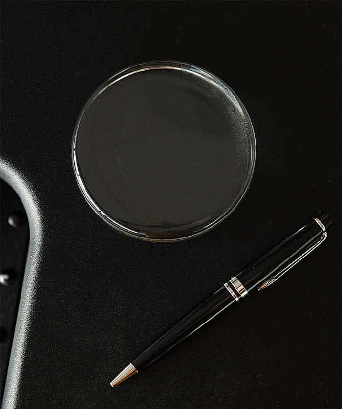 Laser Engraved Flat Round Paperweight