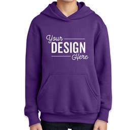 Port & Company Youth Core Pullover Hoodie - Color: Team Purple
