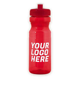 24 oz. Translucent Bike Water Bottle - Color: Translucent Red
