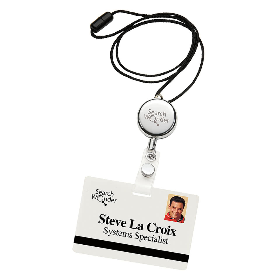 Laser Engraved Dual Function Metal Badge Holder