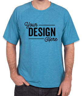 Sport-Tek Tri-Blend Short Sleeve Raglan Performance Shirt - Color: Pond Blue Heather