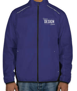 Port Authority Reflective Running Full Zip Jacket - Color: True Royal / Deep Black