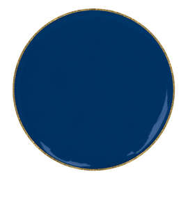 1" Round Lapel Pin - Color: Navy / Brass