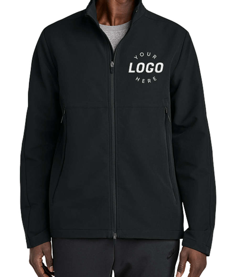 Nike Midweight Smooth Soft Shell Jacket - Embroidered in Black