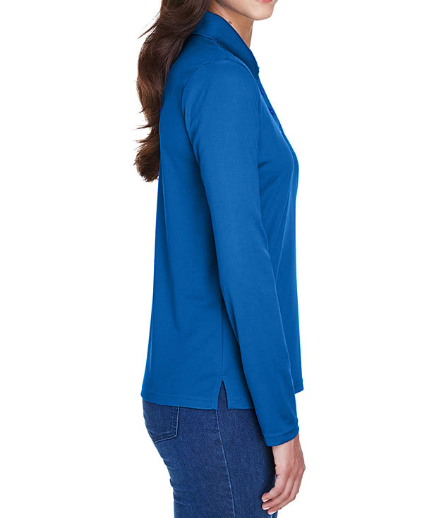 Core 365 Women's Long Sleeve Performance Pique Polo - Printed