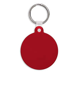 Circle PVC Keychain - Color: Translucent Red
