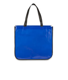 Large Laminated Shopper Tote Bag - Color: Royal