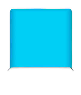 Full Color 98" x 91.25" Eurofit Straight Wall Display Kit - Color: Columbia Blue