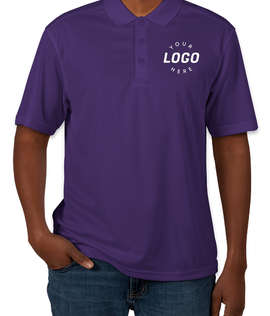 Clique by Cutter & Buck Spin Eco Performance Pique Polo - Screen Printed - Color: Royal Purple