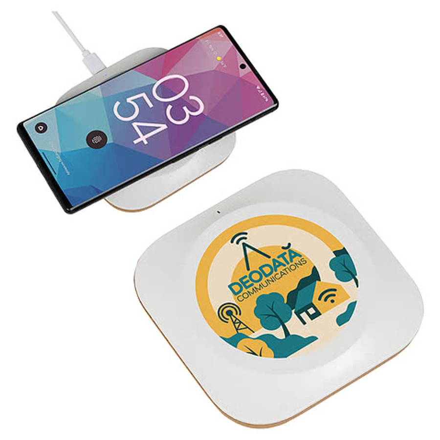 Trident 15W Recycled Wireless Charger in White