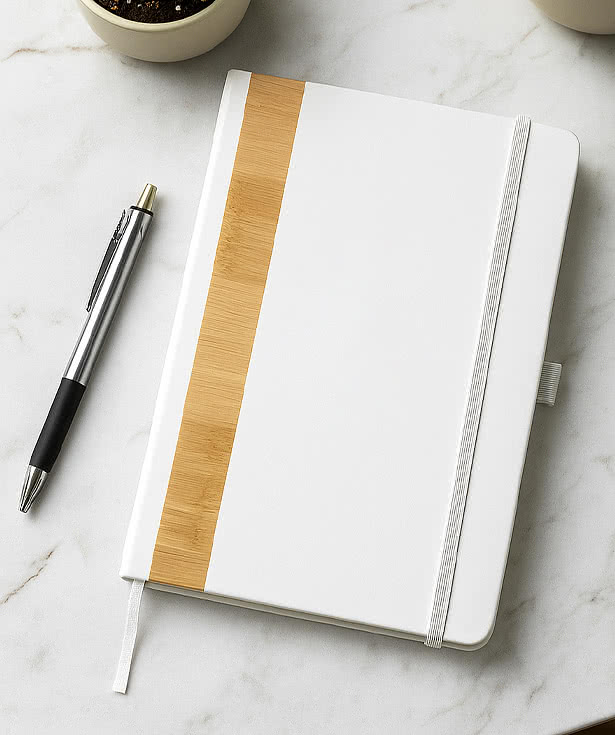 Recycled Bamboo Accent Hard Cover Journal