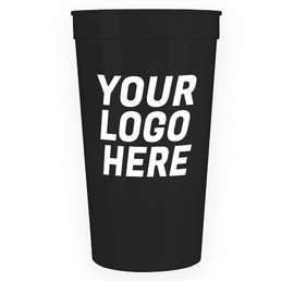 32 oz. Plastic Stadium Cup - Color: Black
