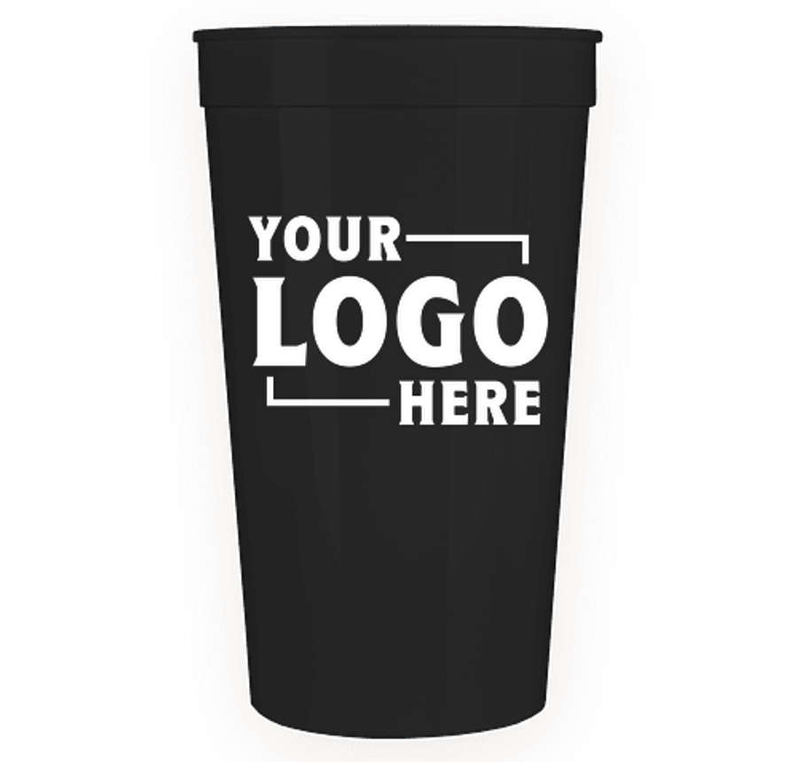 32 oz. Plastic Stadium Cup in Black