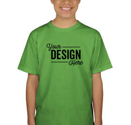 Canada - Gildan Youth 100% Cotton T-shirt - Color: Electric Green