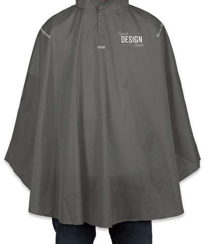Team 365 Packable Reflective Poncho - Sport Graphite