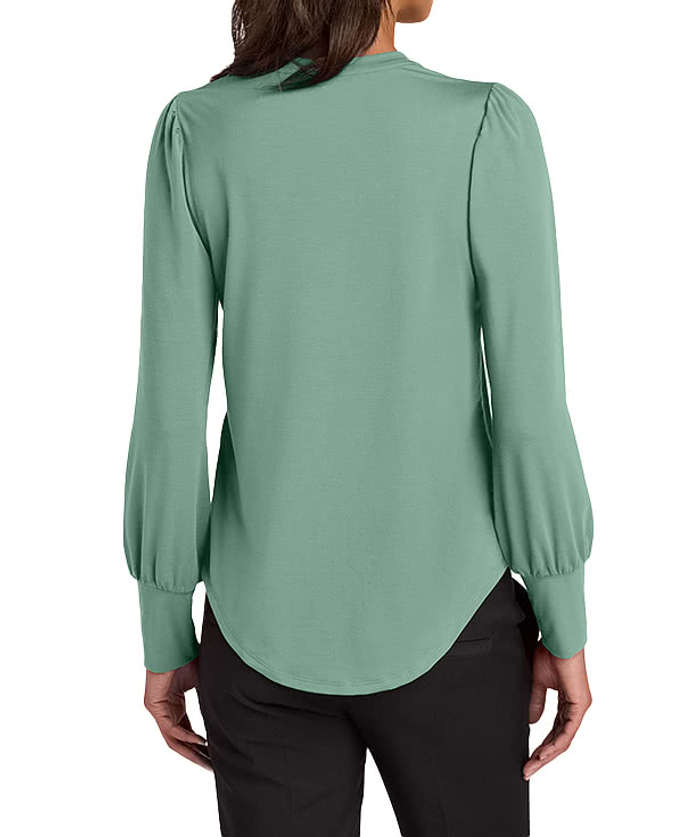 Mercer+Mettle Women's Stretch Jersey Long Sleeve Blouson Shirt