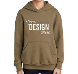 Port & Company Youth Core Pullover Hoodie - Color: Coyote Brown
