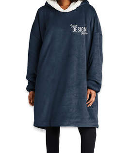 Port Authority Mountain Lodge Wearable Fleece Blanket - Color: Navy Eclipse