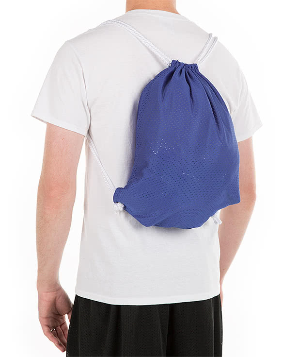 Jersey Mesh Drawstring Bag
