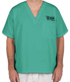 Harriton V-Neck Scrub Top - Color: Aqua Green
