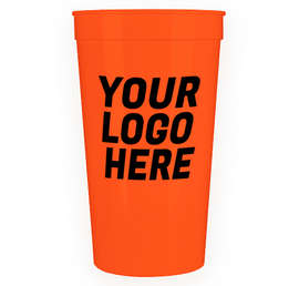 32 oz. Plastic Stadium Cup - Color: Orange