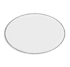 Oval Lapel Pin - Color: White / Silver