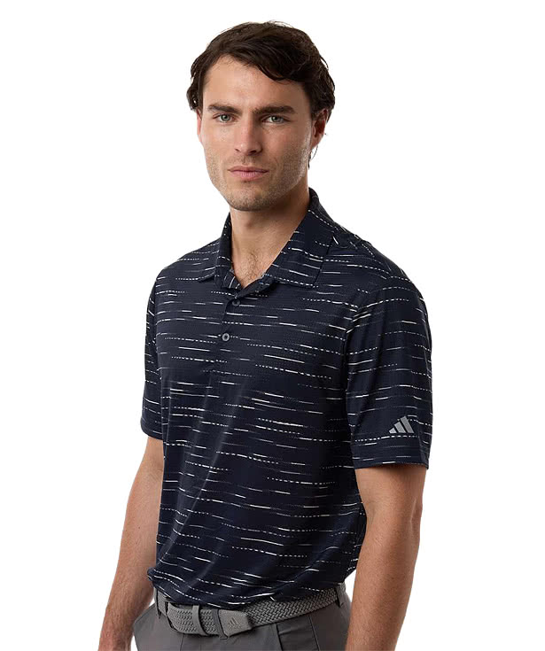 Adidas Ultimate365 Glimmer Print Recycled Performance Polo - Embroidered