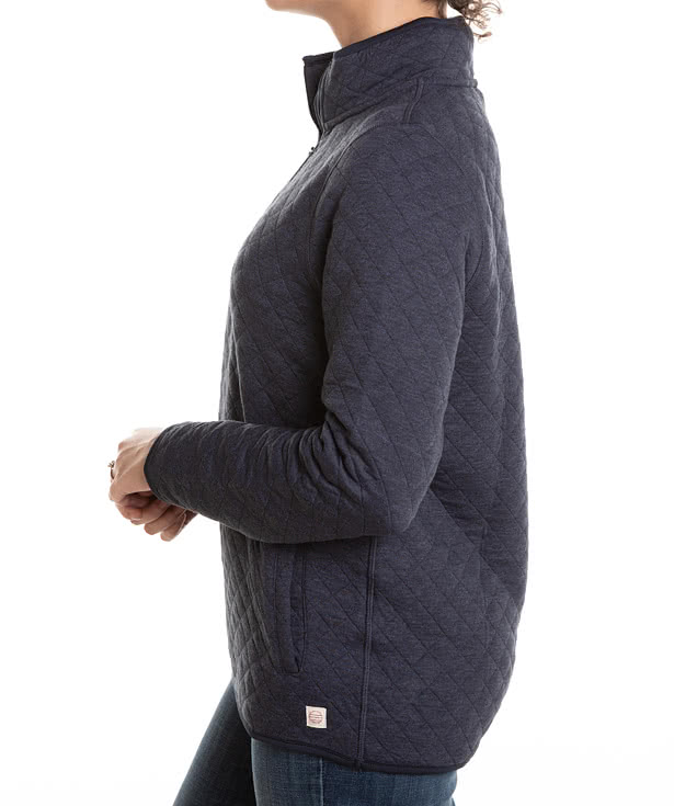 Marine Layer Women's Corbet Quilted Quarter Zip Sweatshirt