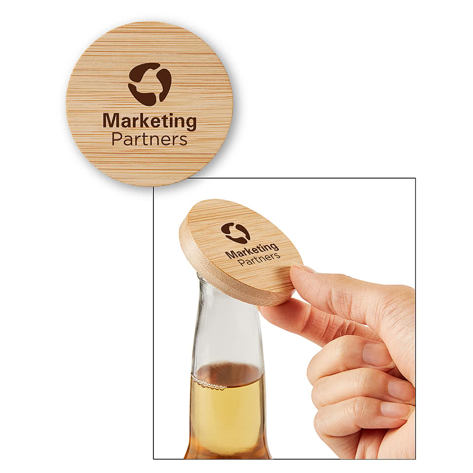 Bamboo Bottle Opener with Magnet