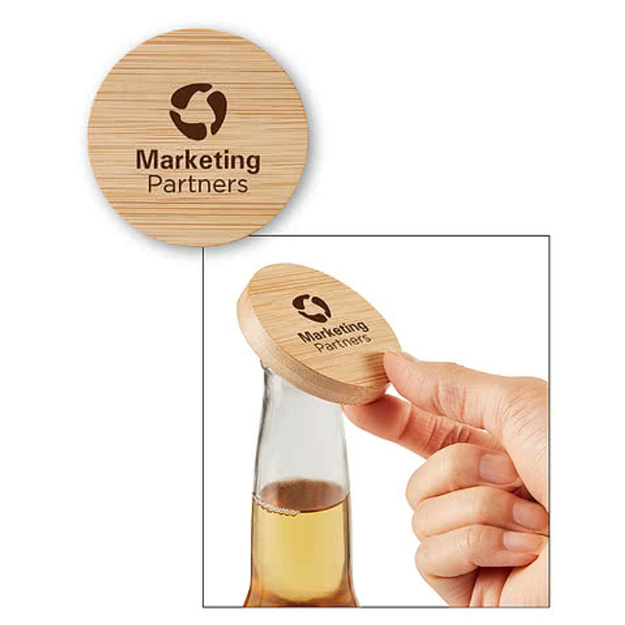 Bamboo Bottle Opener with Magnet