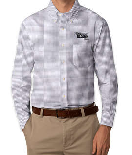 Brooks Brothers Non-Iron Pinpoint Button Down Dress Shirt - Color: Check Blue (Chk Bl)