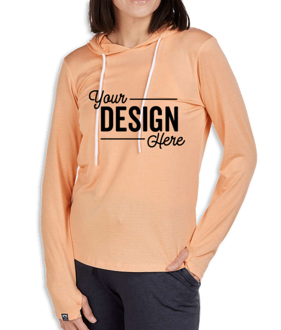 Storm Creek Women's Sightseer Performance Pullover Hoodie in Melon Orange