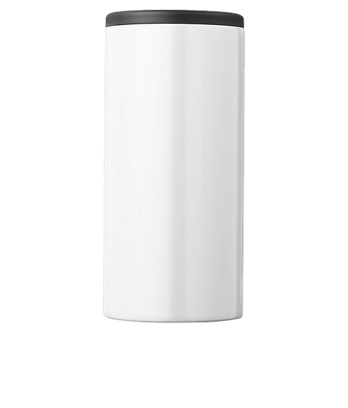 12 oz. Insulated Matte Slim Can Cooler in WHITE