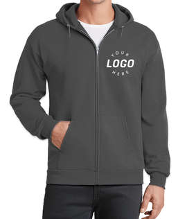Port & Company Core Zip Hoodie - Color: Charcoal