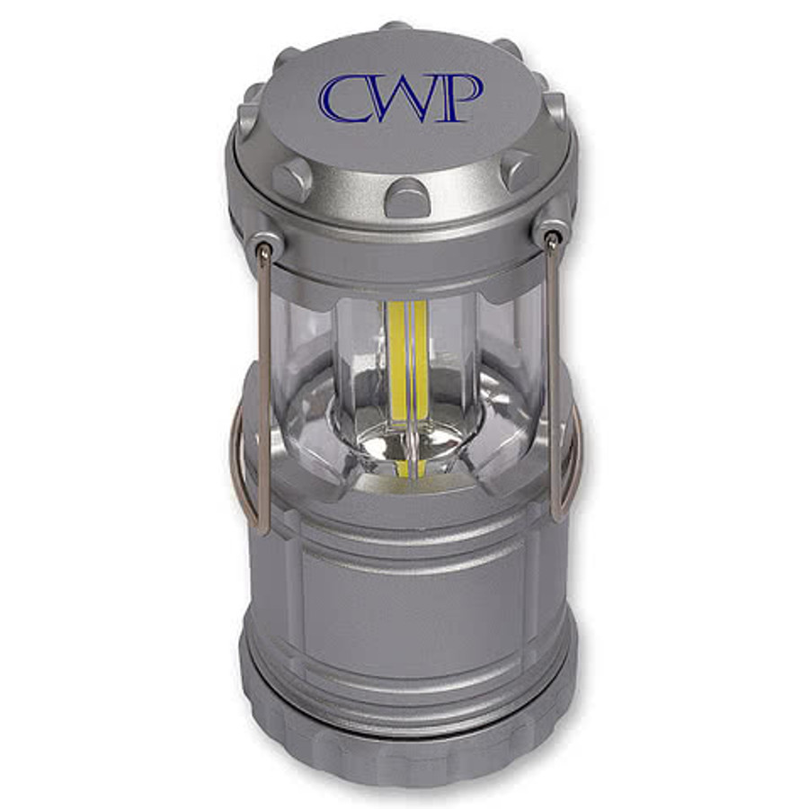 Mini COB Camping Lantern-Style Flashlight in Silver