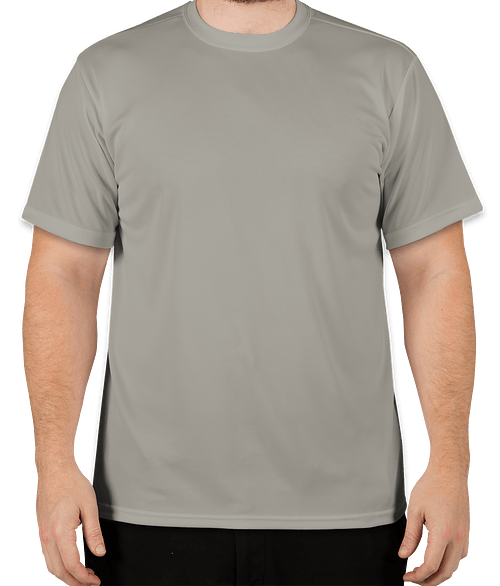 Soffe Mesh Lightweight Performance Shirt in Silver