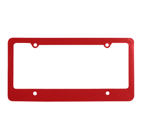 Classic License Plate Frame with 4 Holes in Red