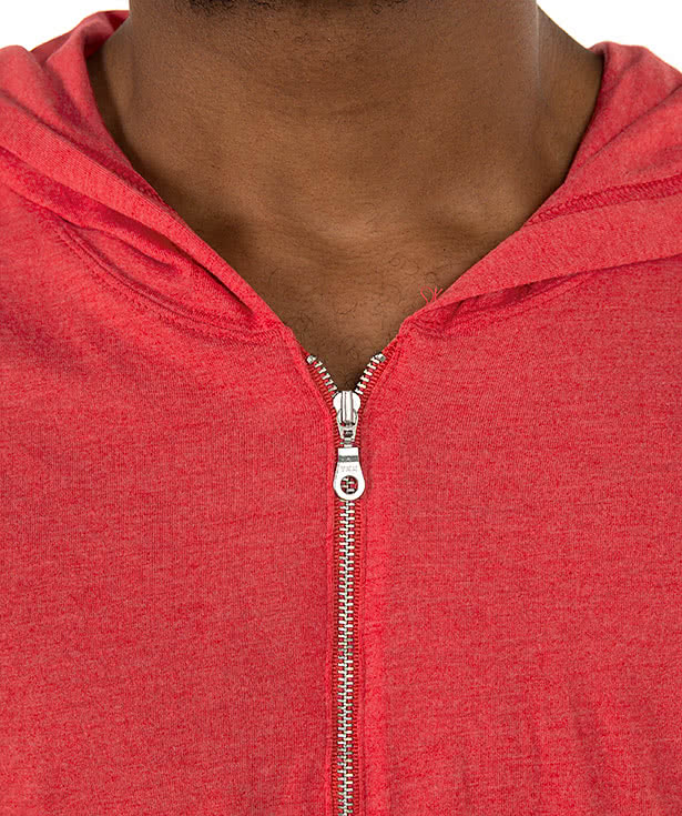 Anvil Tri-Blend Full Zip T-shirt Hoodie