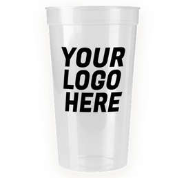 32 oz. Translucent Plastic Stadium Cup - Color: Icee Clear