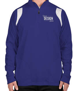 Team 365 Quarter Zip Performance Pullover - Color: Sport Royal / White