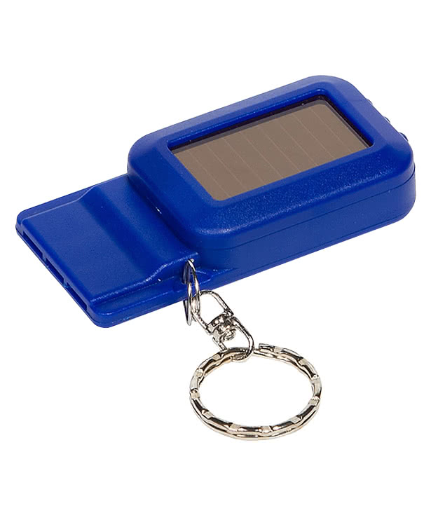 Solar Powered Light & Whistle Keychain