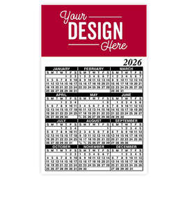 Full Color Calendar Magnet - .019" - Color: Cardinal