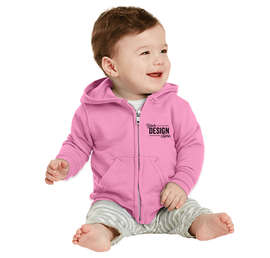 Port & Company Infant Core Zip Hoodie - Color: Candy Pink