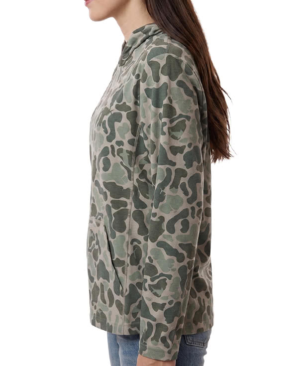 HUK Women's Coldfront+ KC Print Pullover Hoodie
