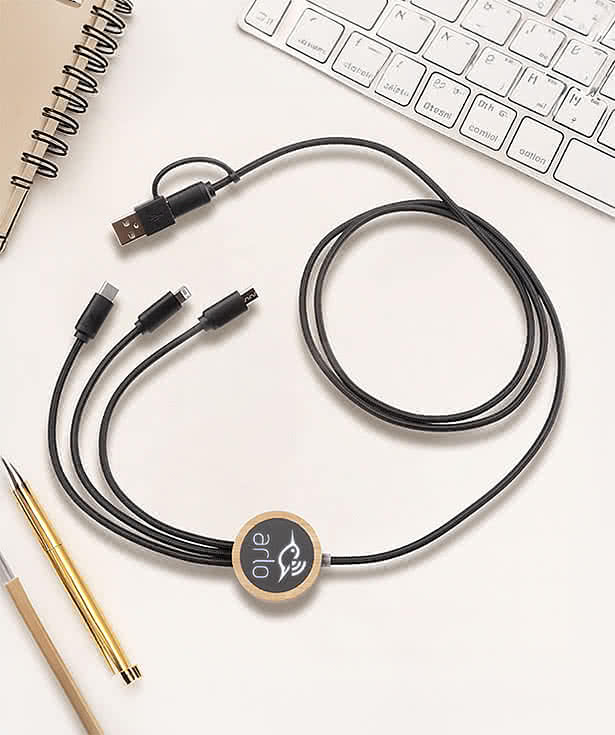 Cirrina Light Up Charging Cable w/Bamboo