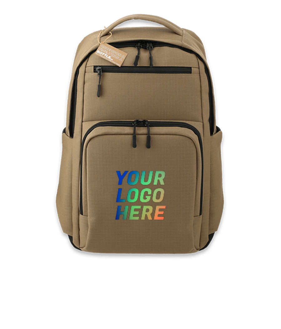 NBN Recycled Utility 15" Computer Backpack in Brown
