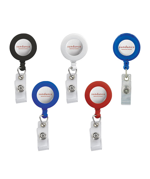 Full Color Retractable Badge Holder with Belt Clip