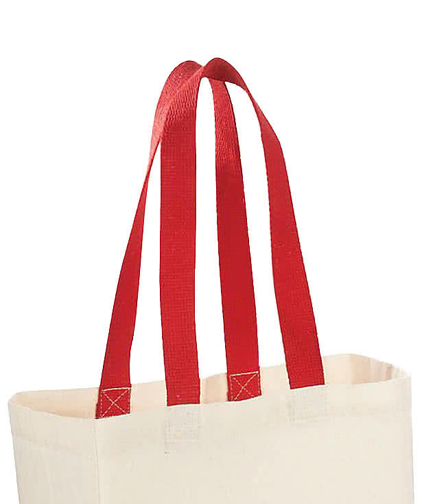 Full Color Nebraska Medium Cotton Canvas Grocery Tote Bag