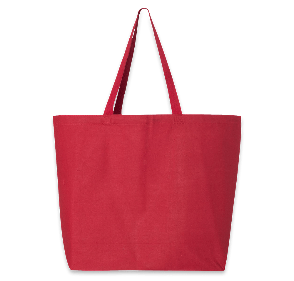 Jumbo Gusseted Cotton Canvas Tote Bag-default